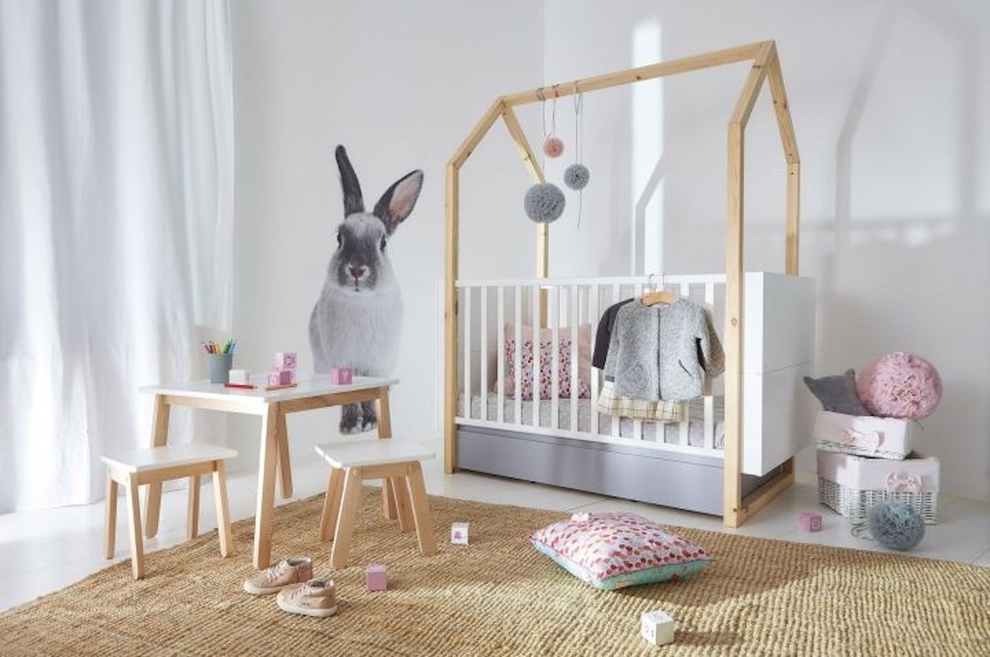 Wooden House Cot-Toddler Bed, Kiddic