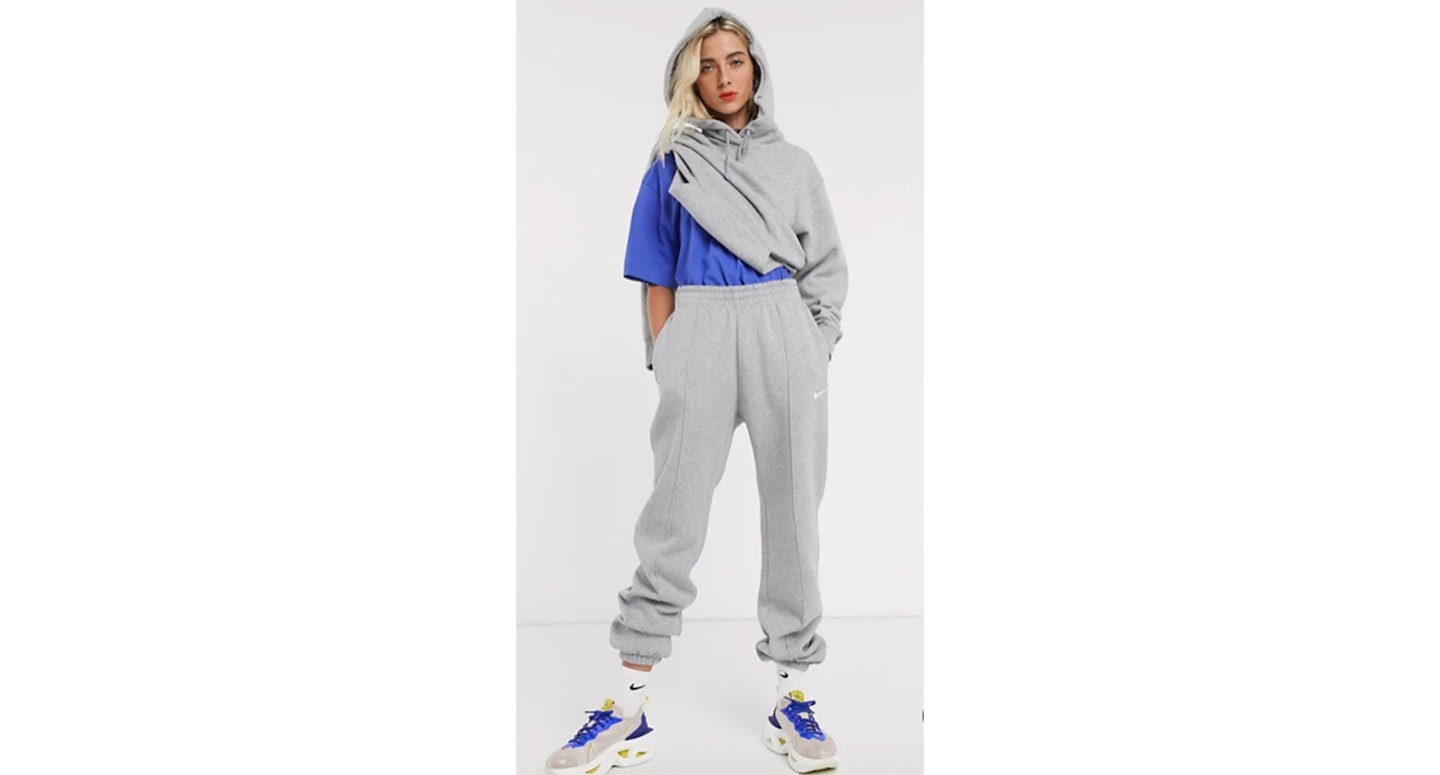 SELLING FAST Nike mini Swoosh oversized grey joggers