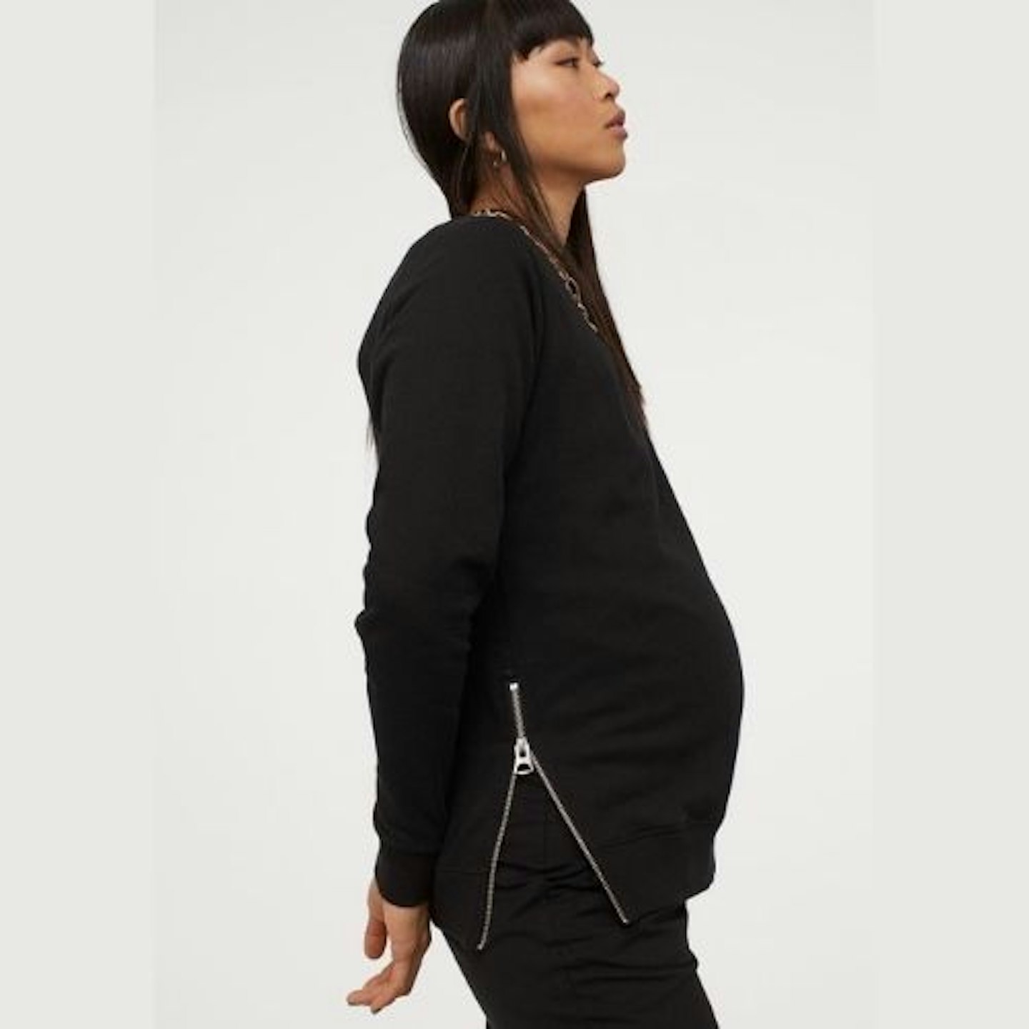 MAMA Zip-detail sweatshirt