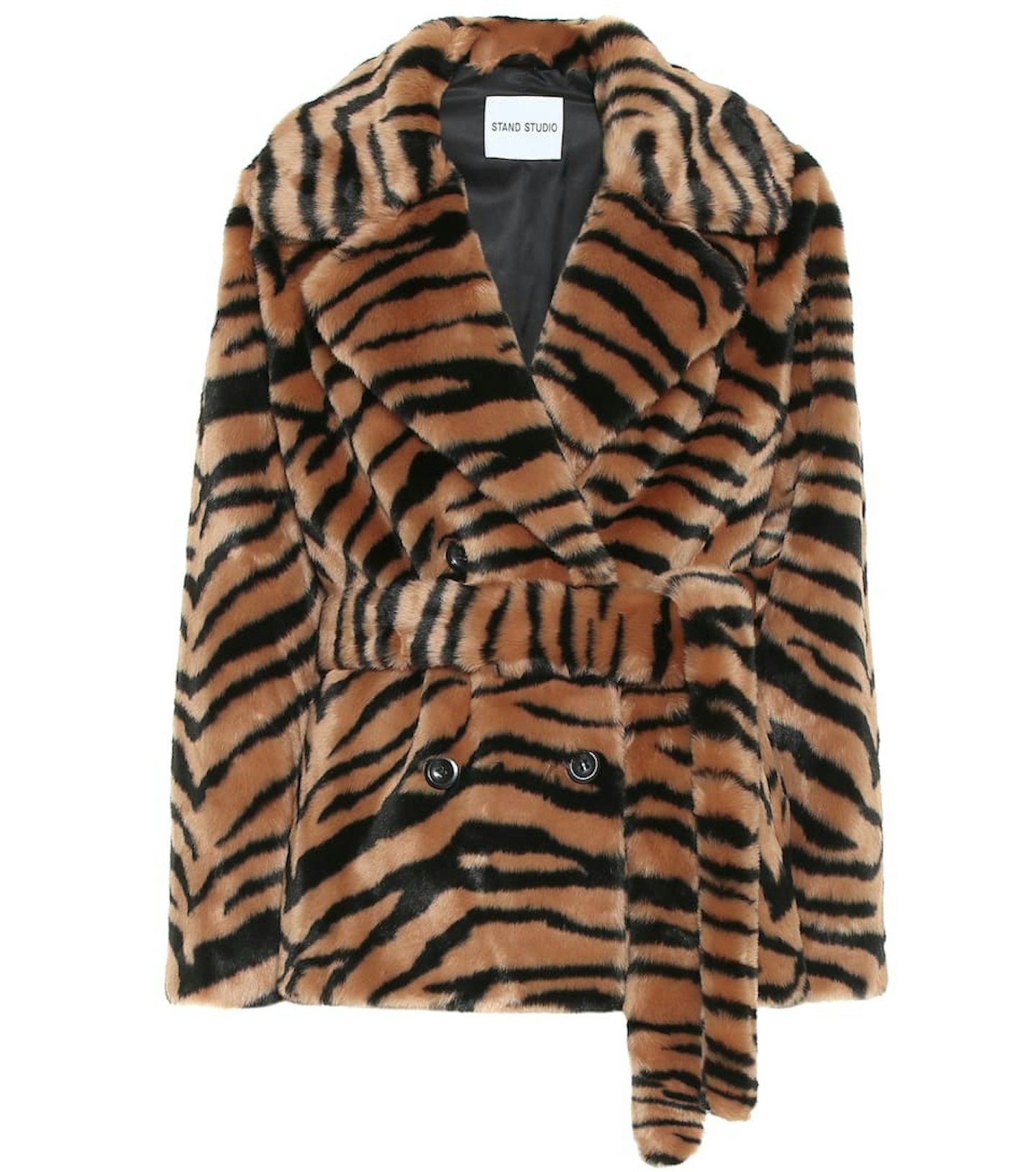 Stand Studio, Tiger Print Faux Fur Jacket, WAS £365 NOW £255 at MyTheresa