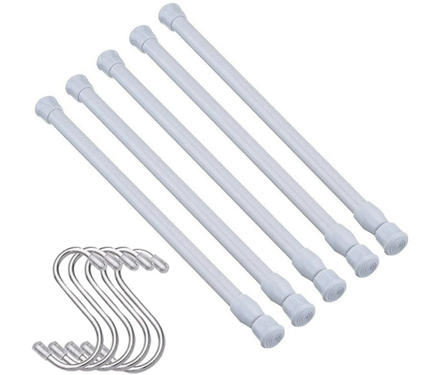 Small tension curtain rods