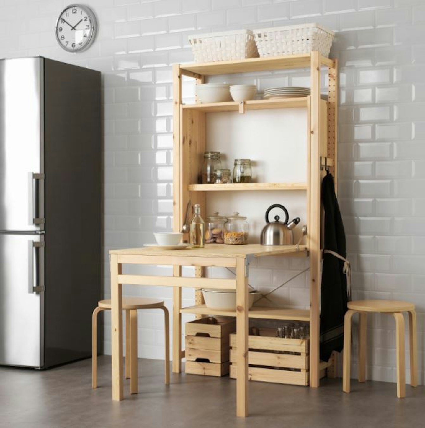 IVAR Storage unit with foldable table
