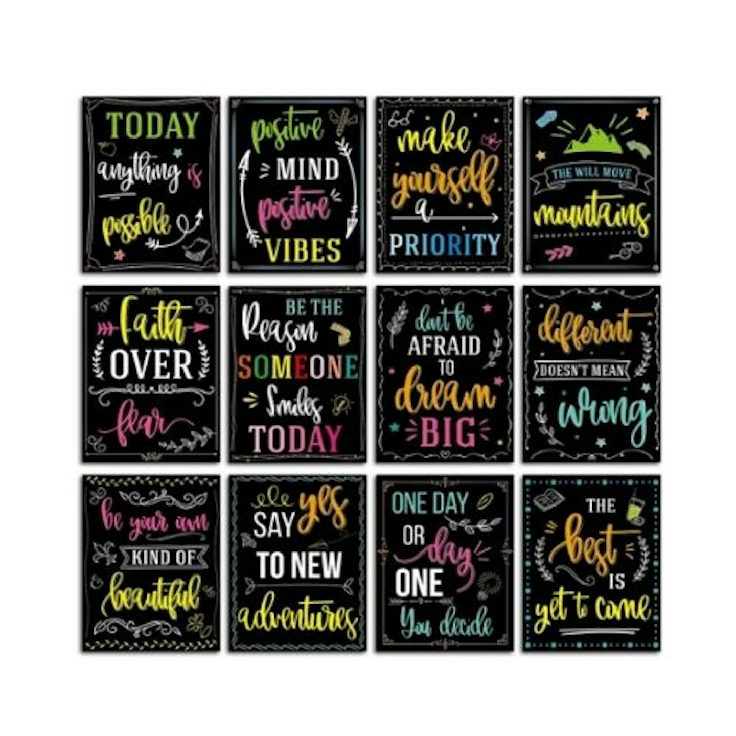 12 Pack Motivational Posters