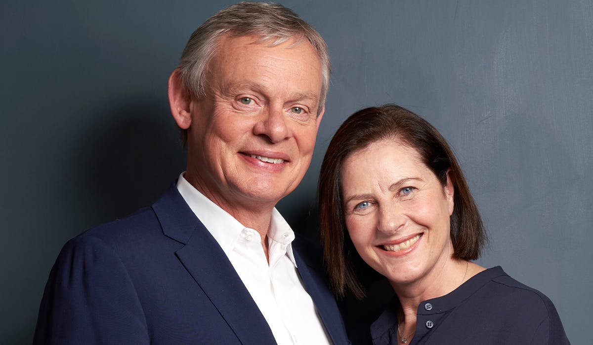 Martin Clunes wife how they met and life on their farm