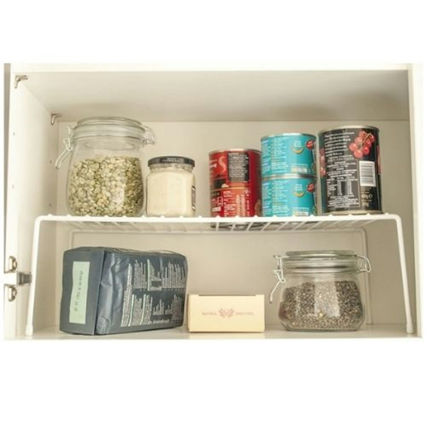 SimplyWire Kitchen Cupboard Organiser in full cupboard