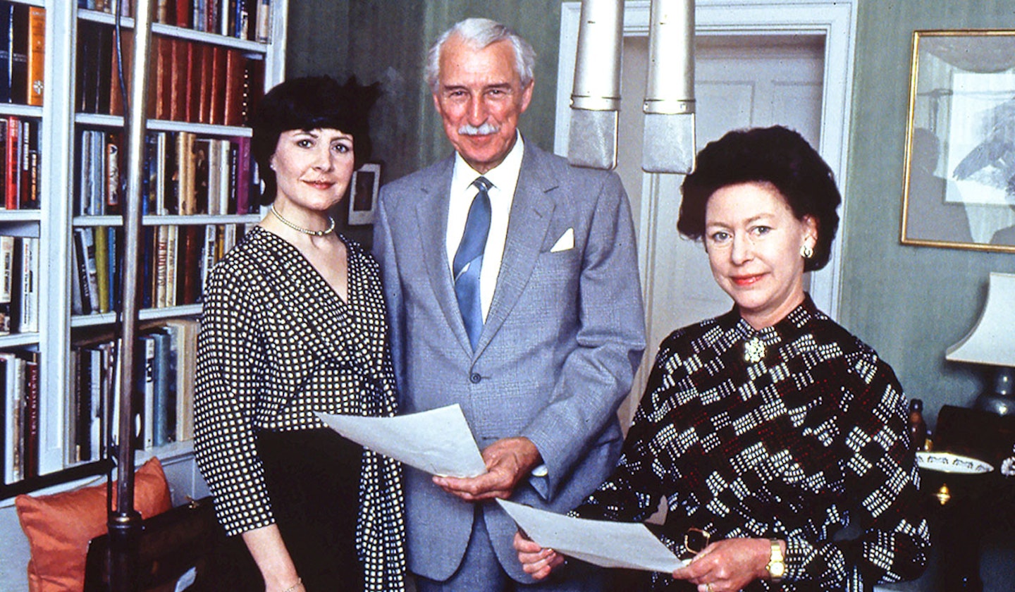 Sara Coward, Arnold Peters and HRH Princess Margaret in 1984