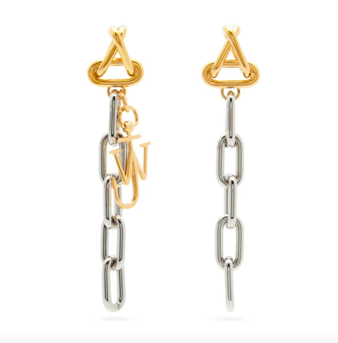 JW Anderson, Logo-Charm Oval-Link Drop Earrings, WAS £240 NOW £168