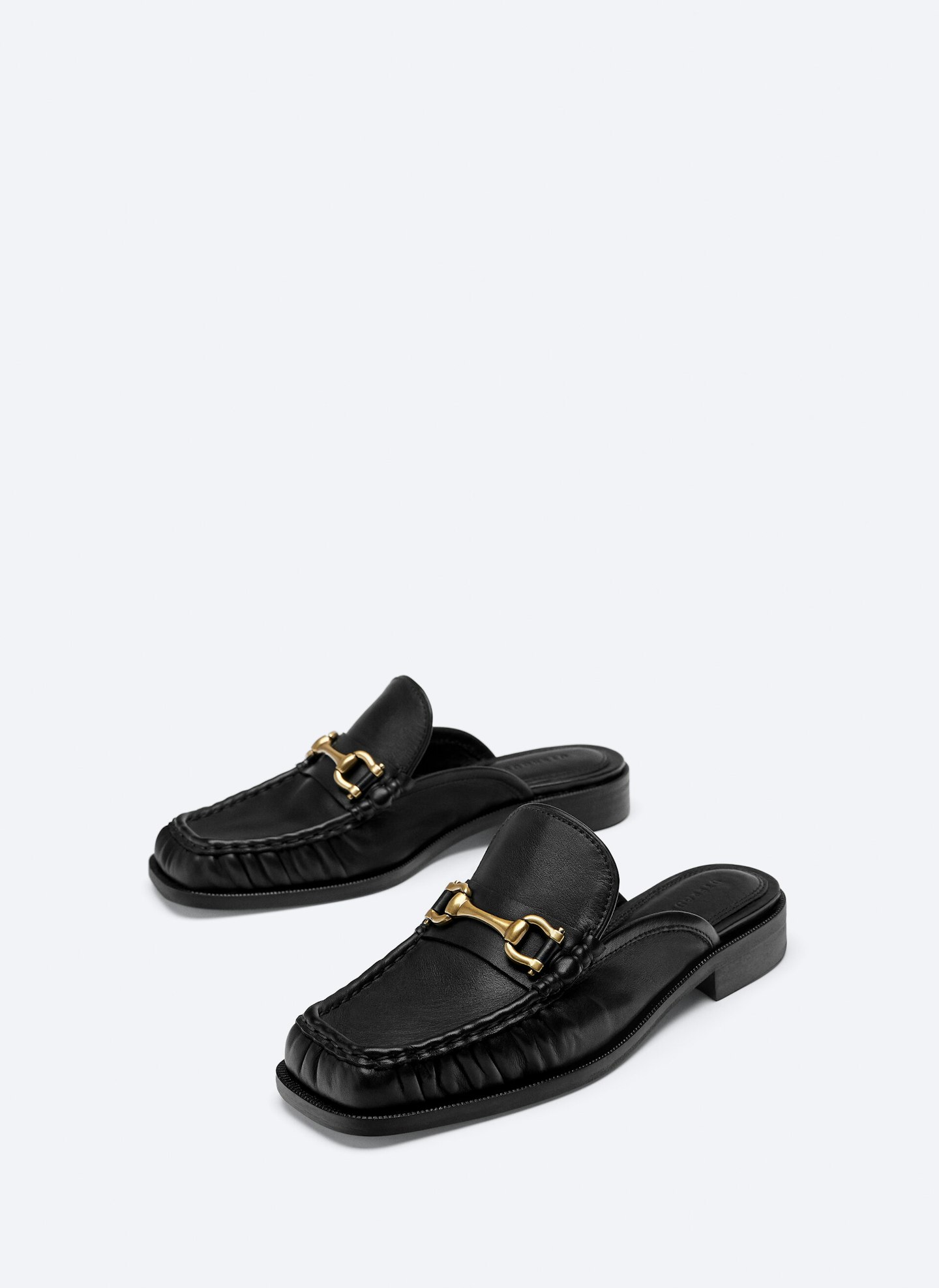 Uterque, Leather Mules With Chain Link, WAS £100 NOW £59.90
