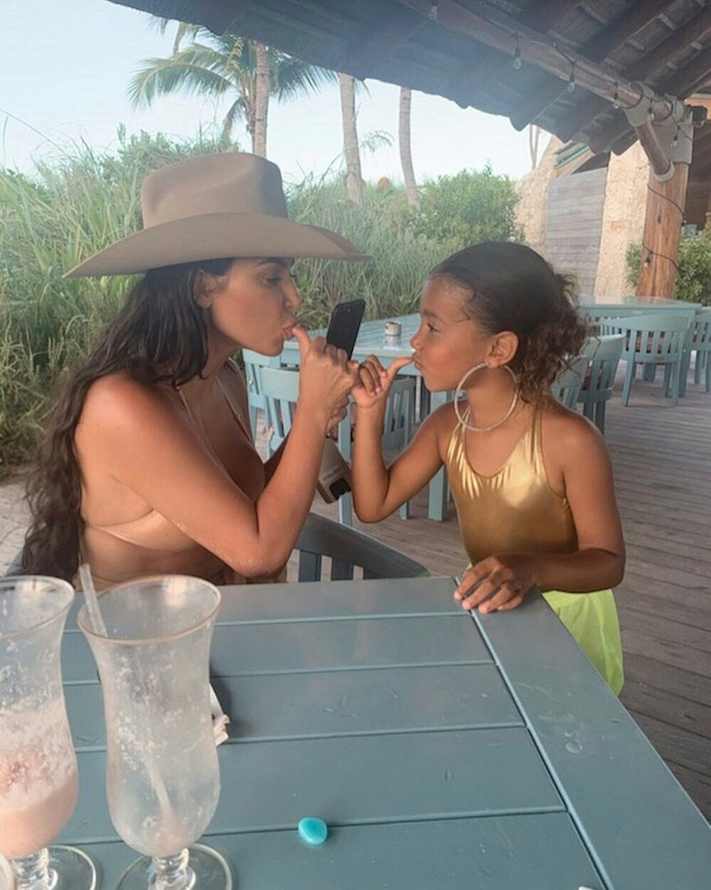 Kim Kardashian and North
