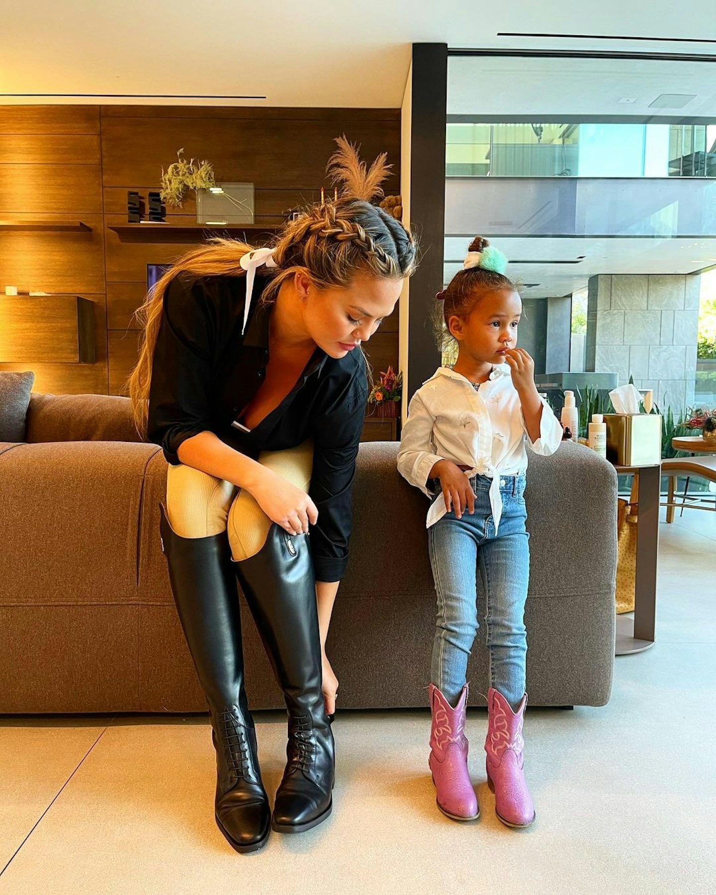 Chrissy Teigen and Luna