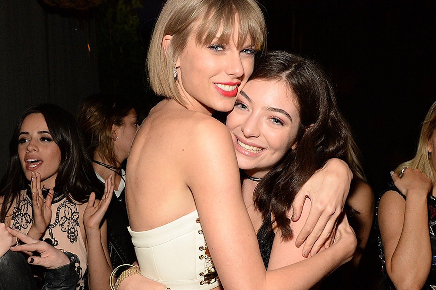 Taylor Swift and Lorde attend the Republic Records Grammy celebration at Hyde on Sunset on February 15, 2016 in Los Angeles, California. 
