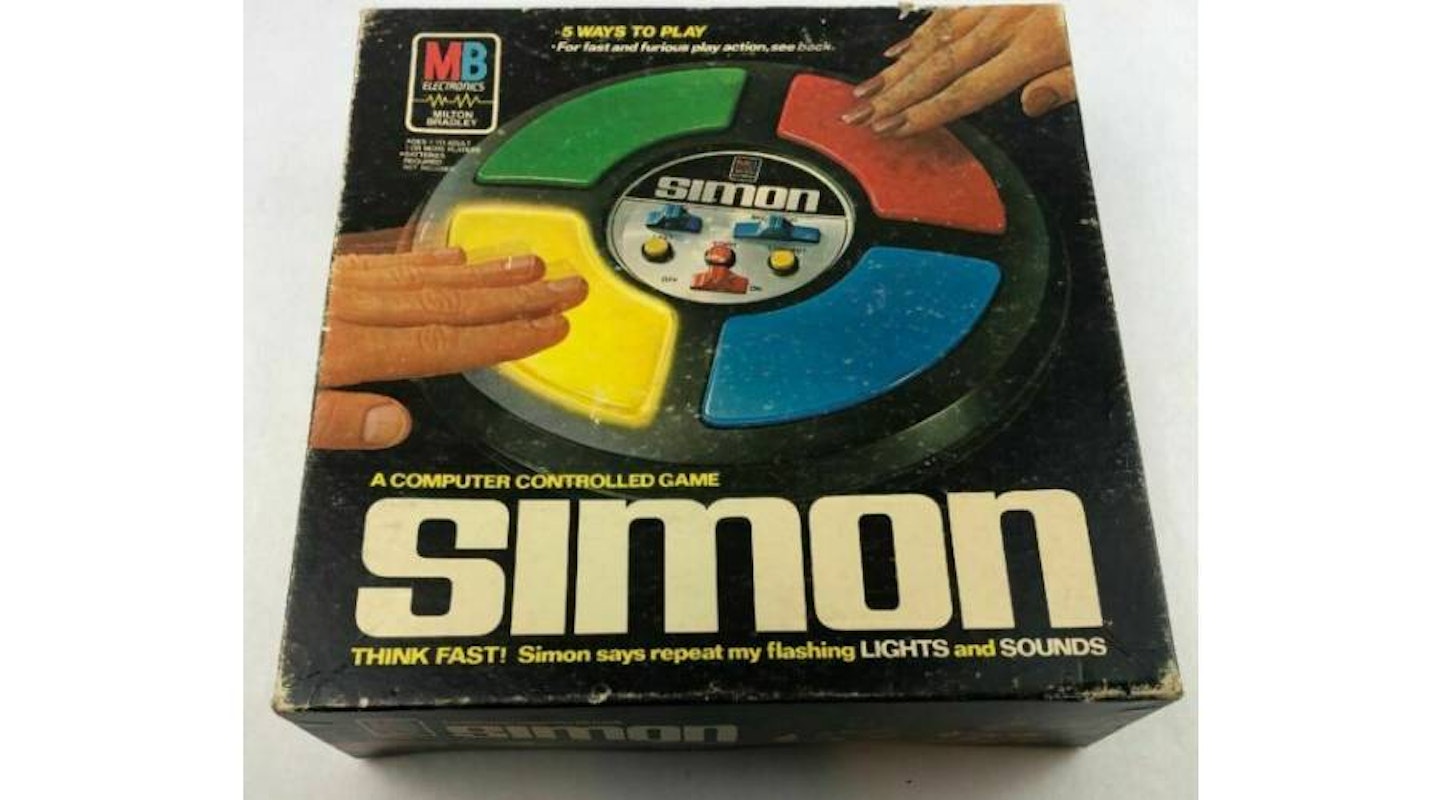 Simon memory game in packaging