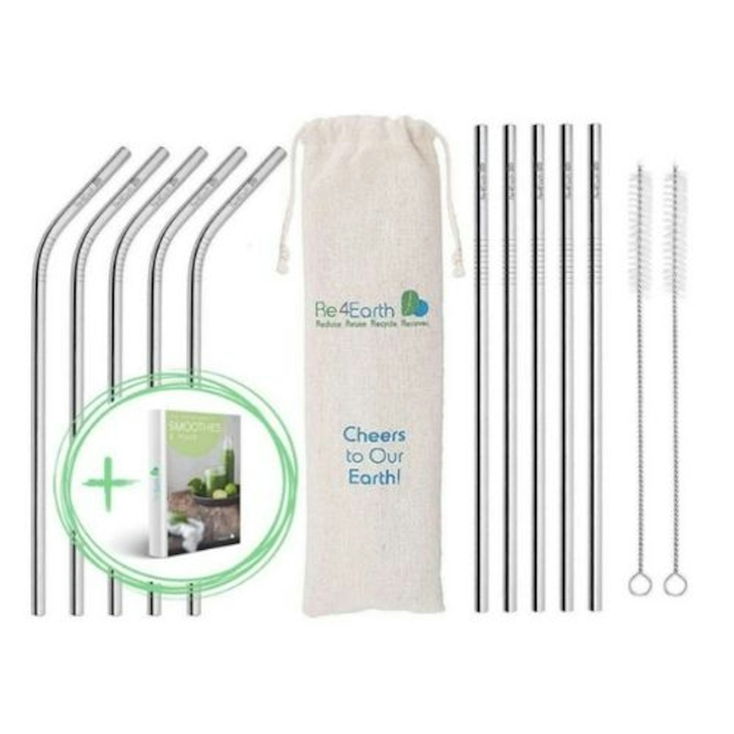 Reusable Metal Straws kit