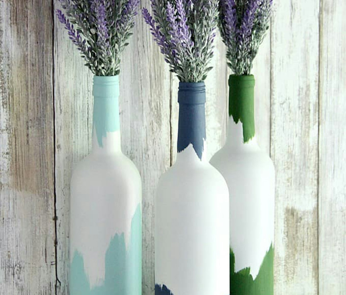wine bottle painted vase