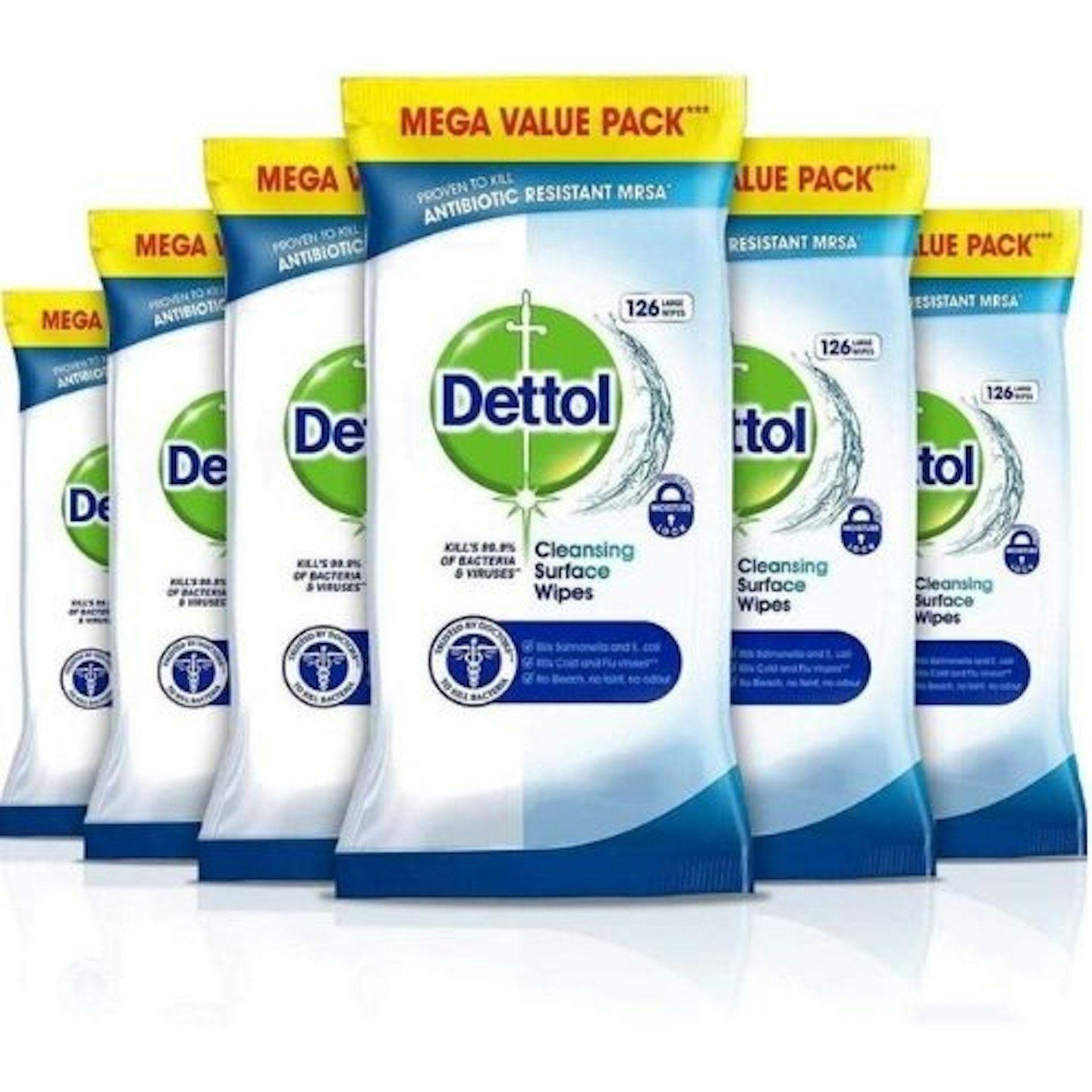 Dettol Antibacterial Surface Wipes, Multipack of 6
