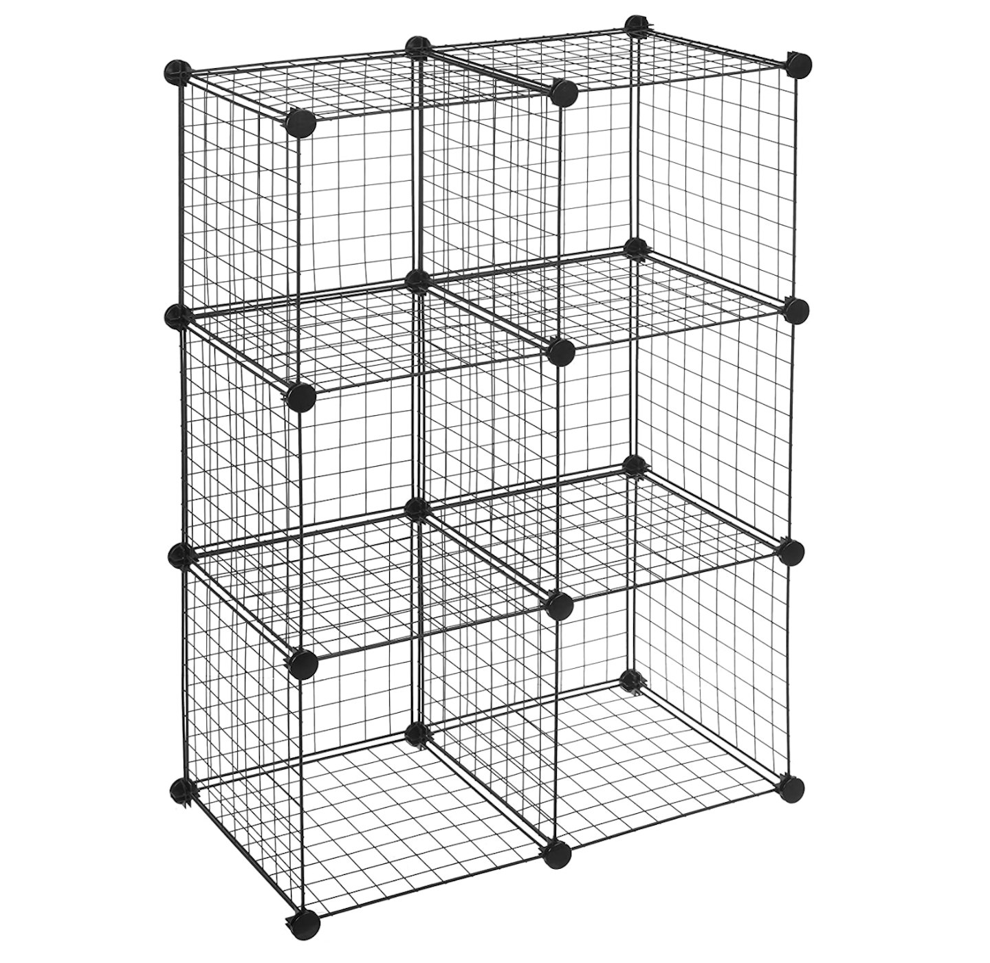 AmazonBasics 6 Cube Wire Storage Shelves u2013 Black