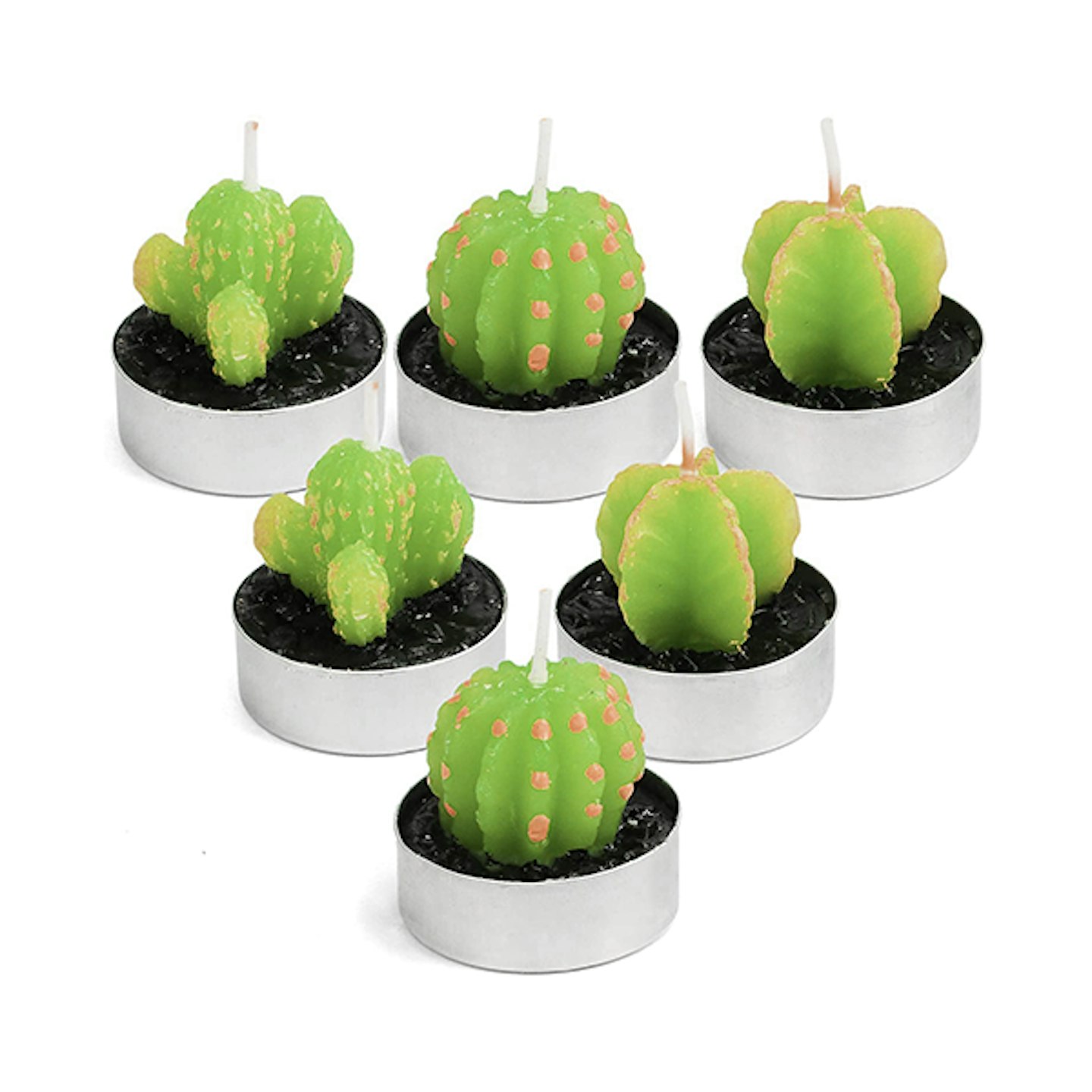LA BELLEFu00c9E Succulent Cactus Tealight Candle