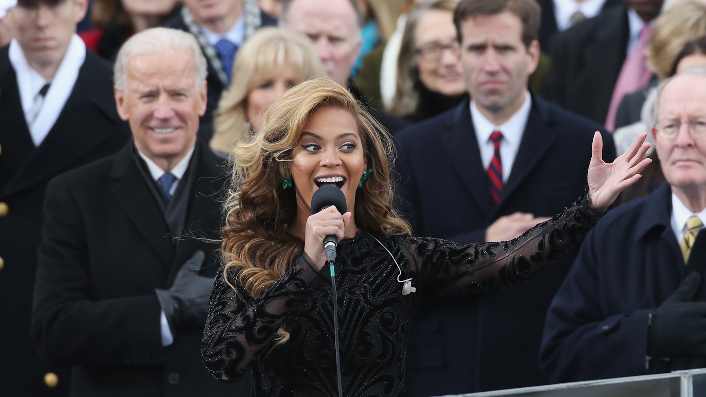 Beyonce Black Dress Inauguration