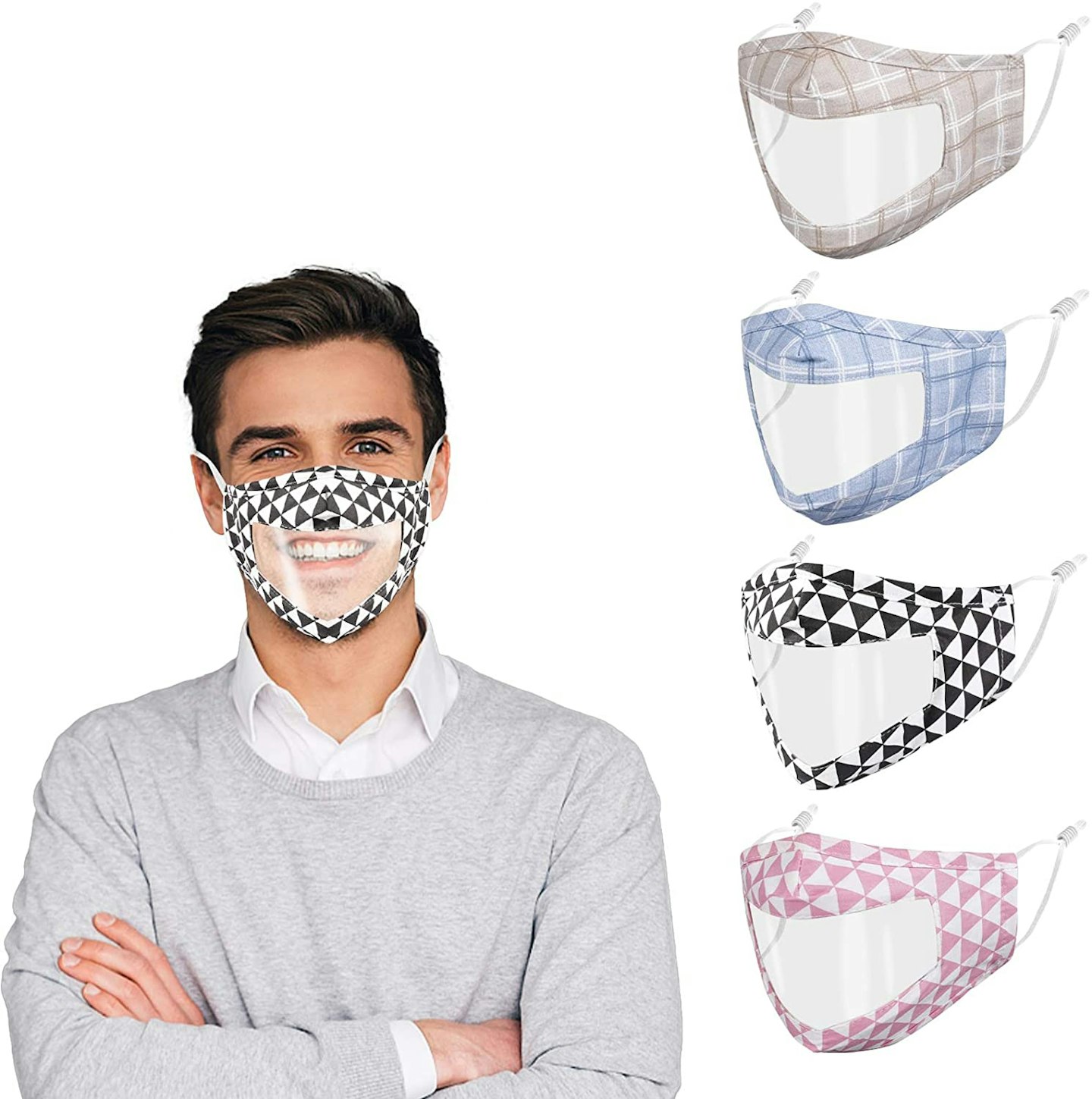 Clear Face Covering (4 pack)