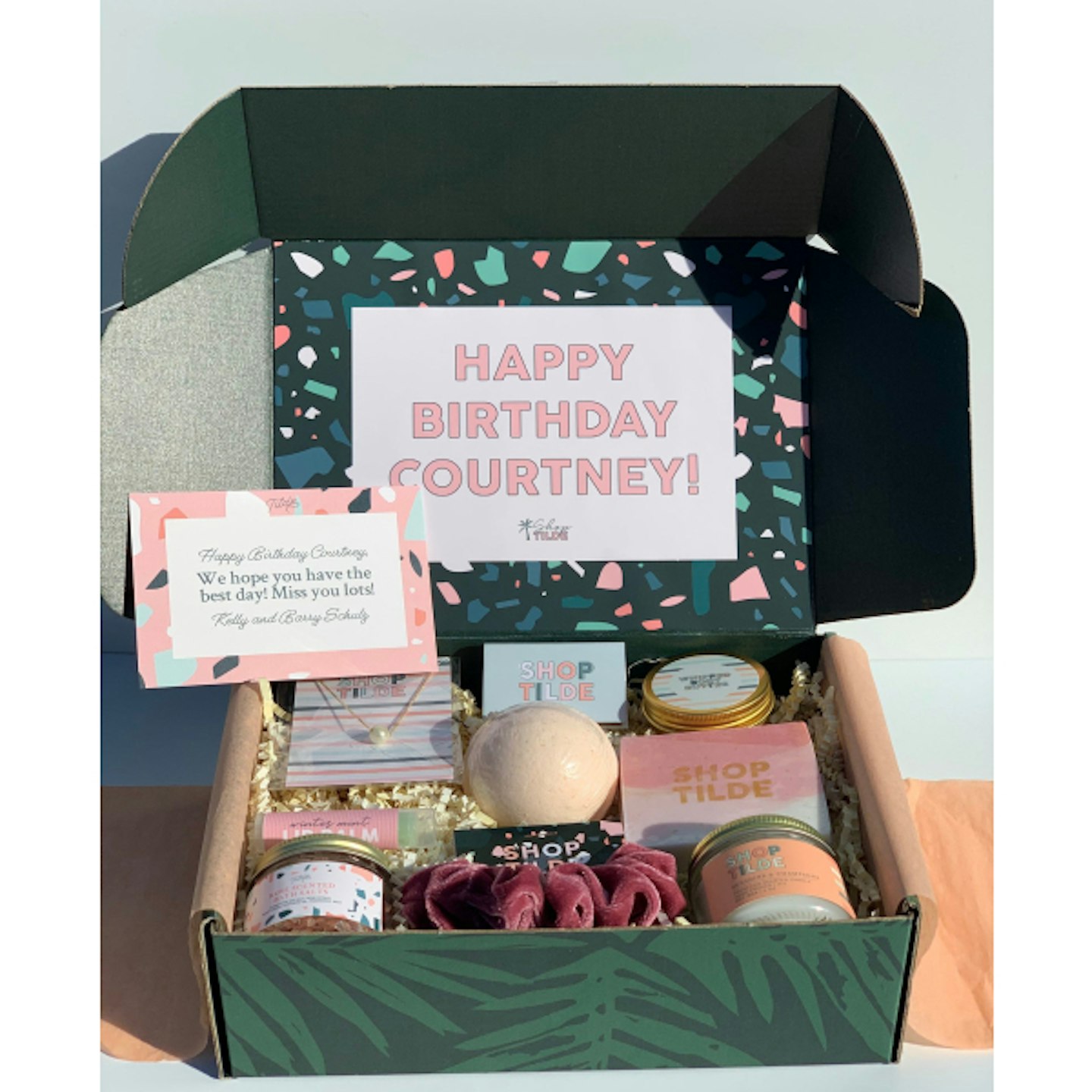 Etsy birthday gift box with treats