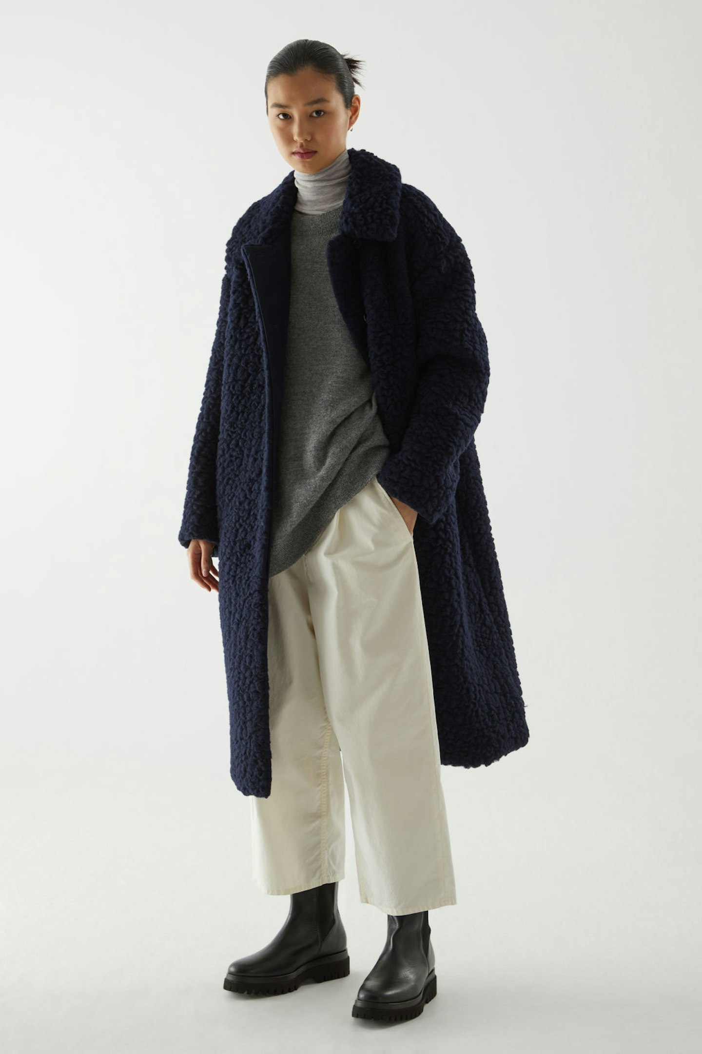 COS, Wool Teddy Fleece Coat, £225