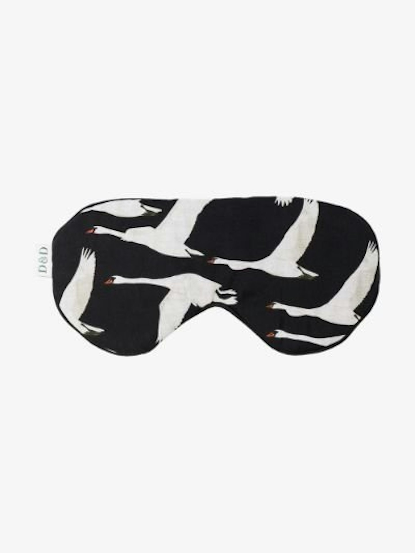 Desmond & Desmond Black Cygnus Swan Print Cotton Eye Mask, £20