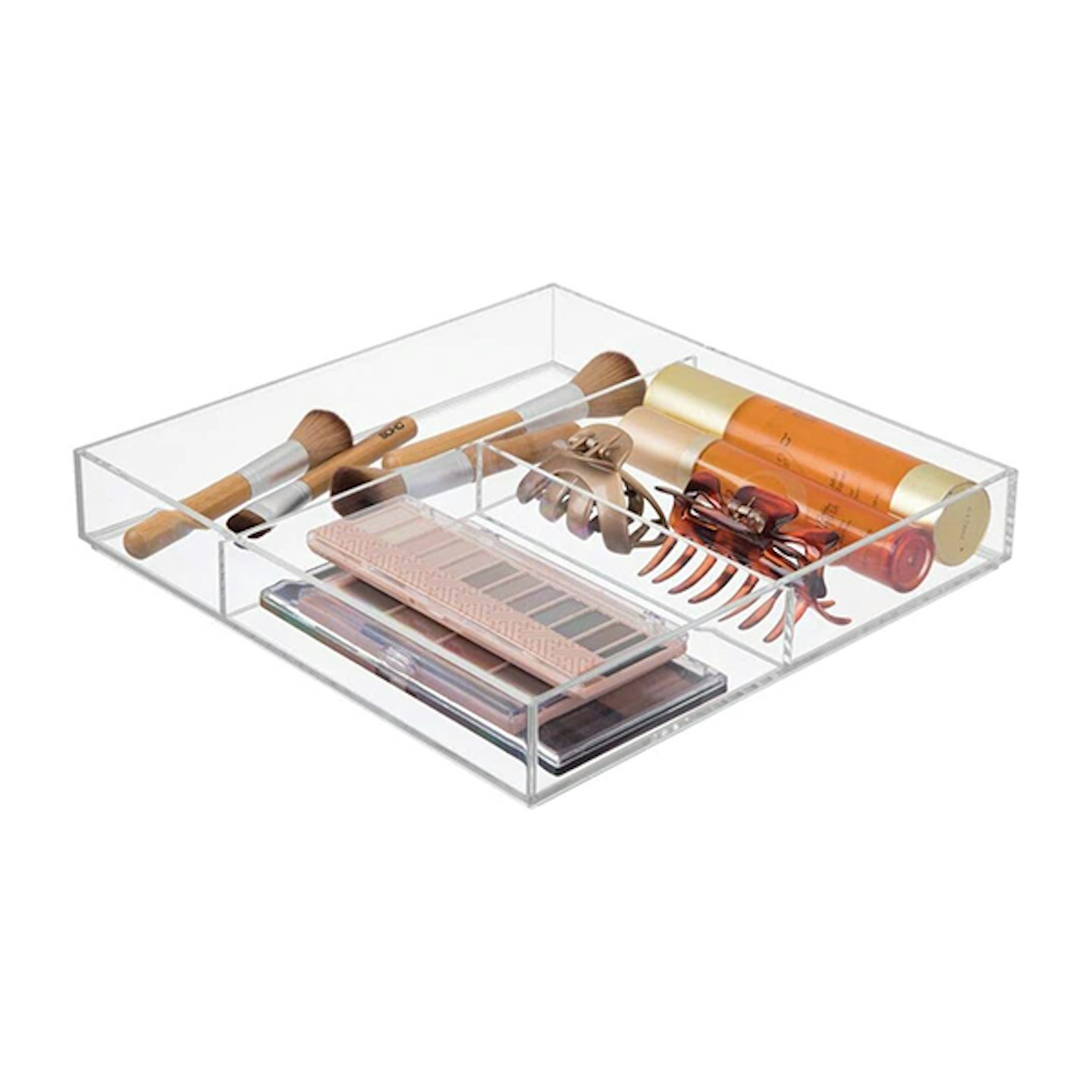 mDesign Cosmetic Tray - Dressing Table Organiser - Makeup Storage Box