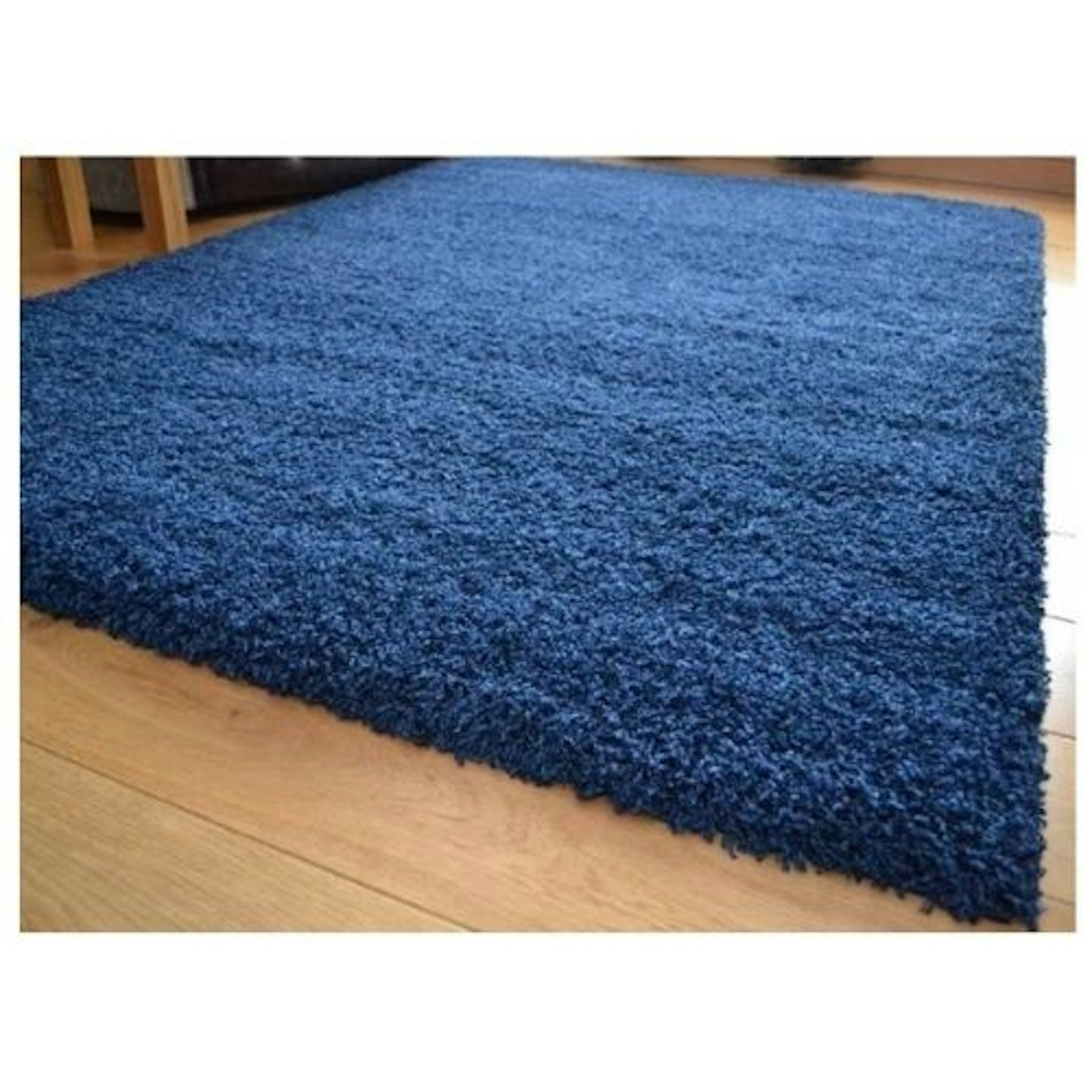 Soft Touch Shaggy Dense Pile Rug in Deep Blue