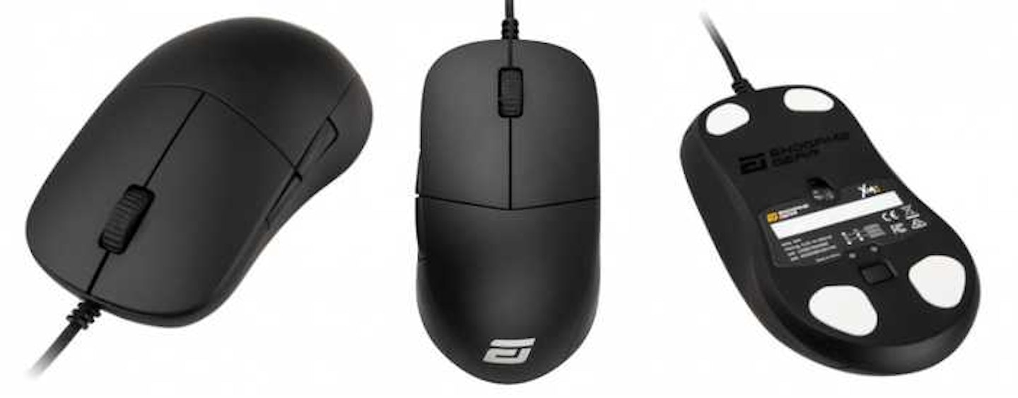 XM1 Esports Gaming Mouse front, top and underside