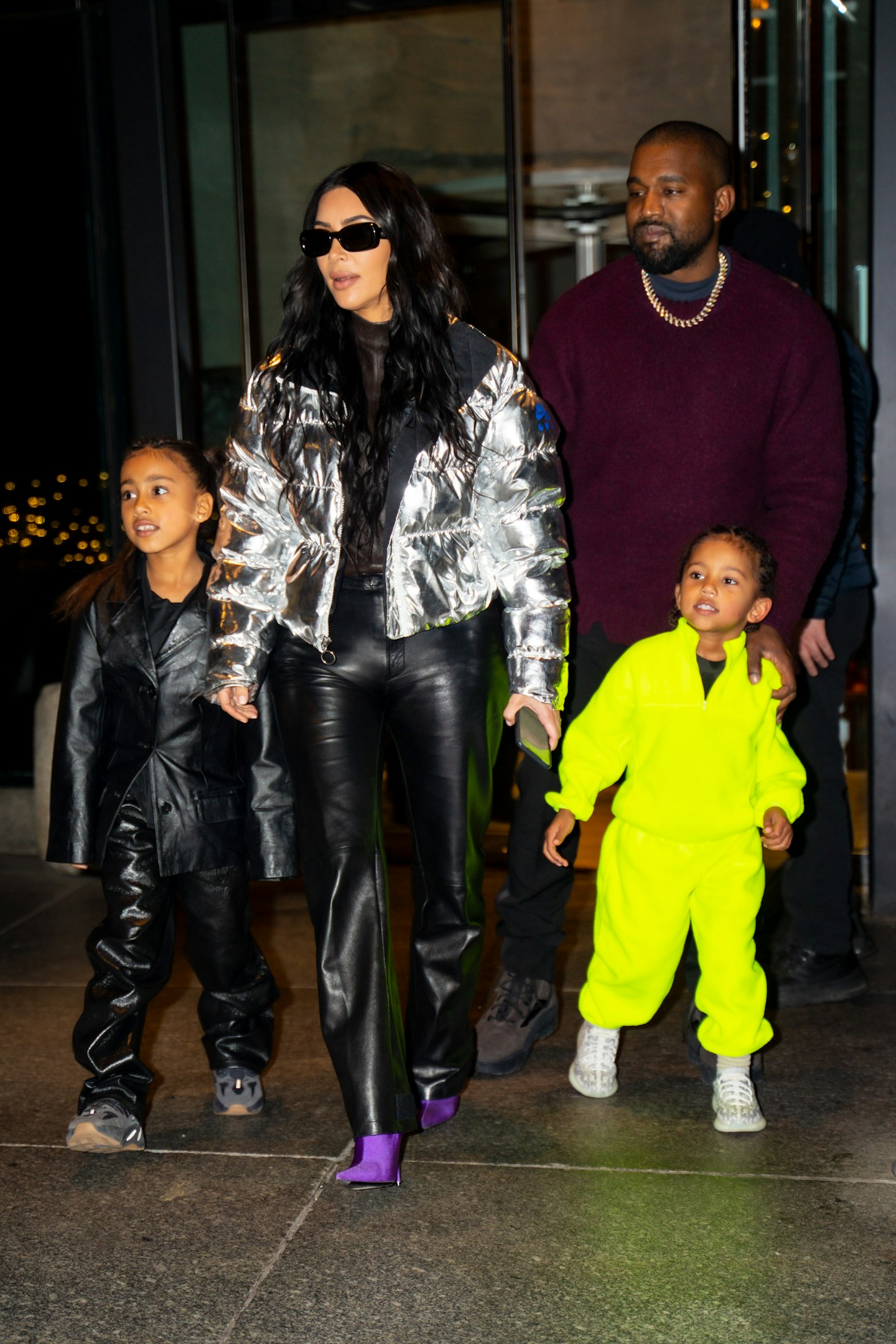 Kim Kardashian and Kanye West spotted in New York with North West, and Saint West