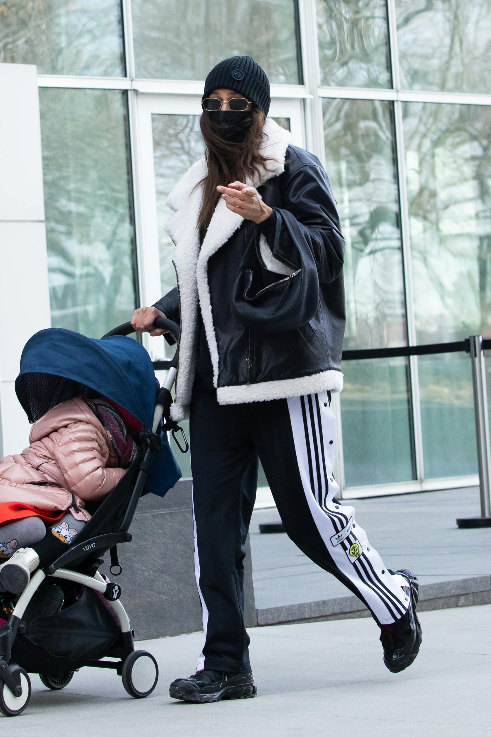 Wearing Adidas Poppers 