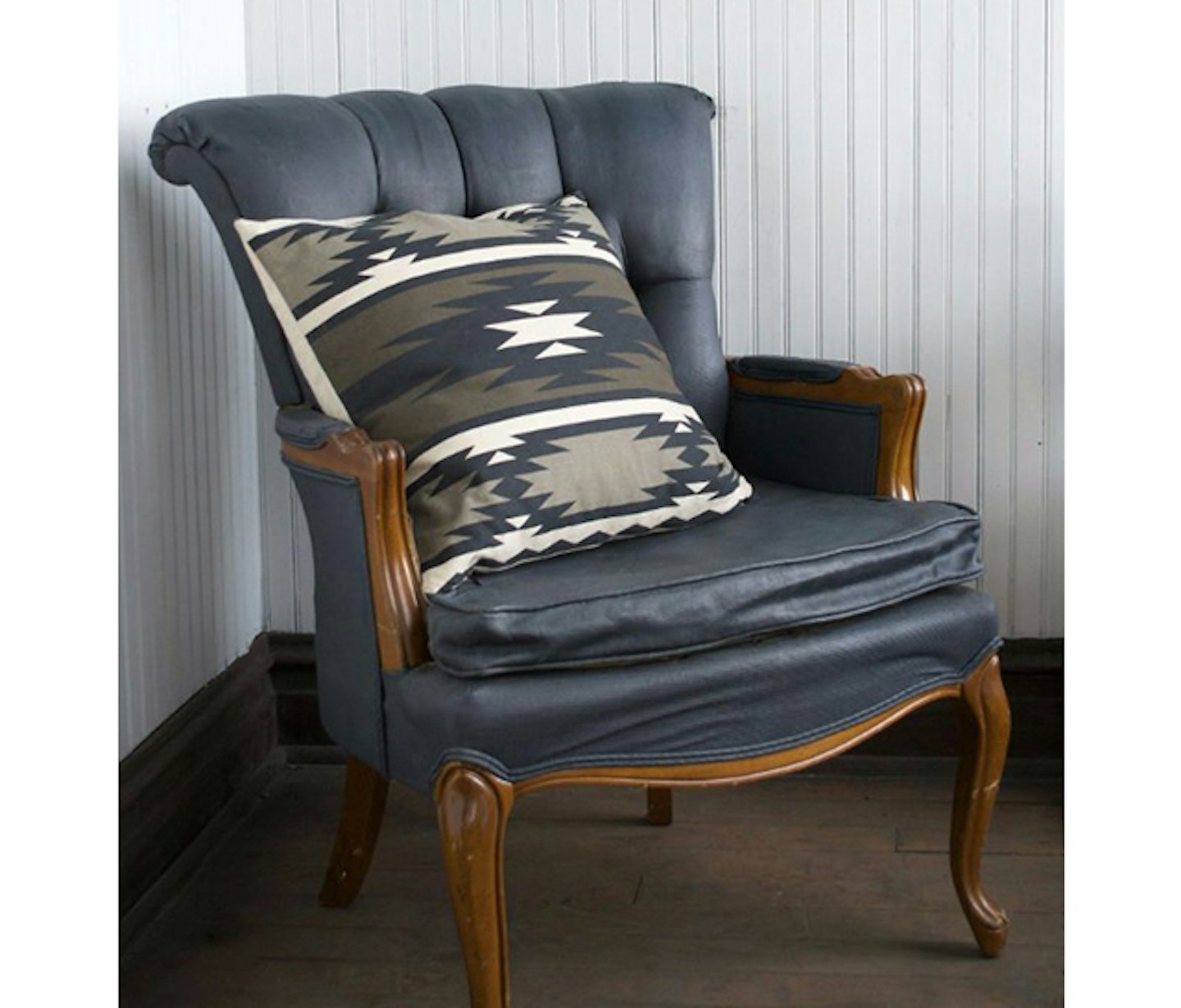Chalk Painted Fabric Chair