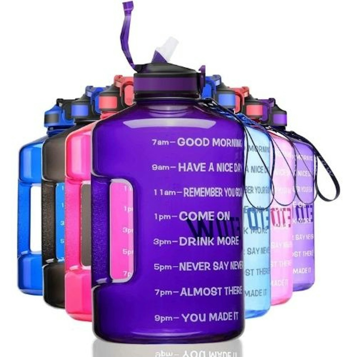 ETDW Gallon BPA Free Water Bottle with Time Marker