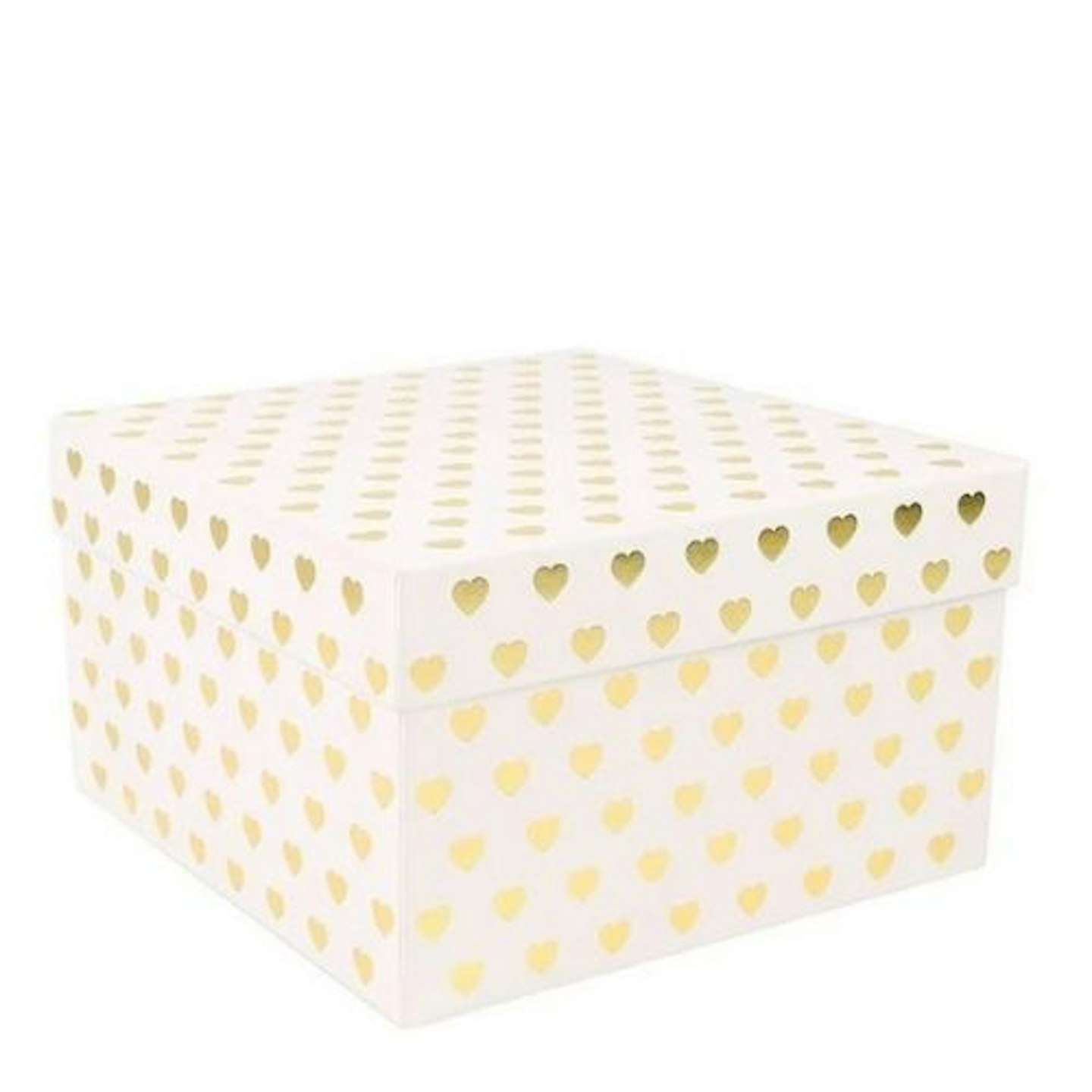 Gold Foil Hearts Large Gift Box