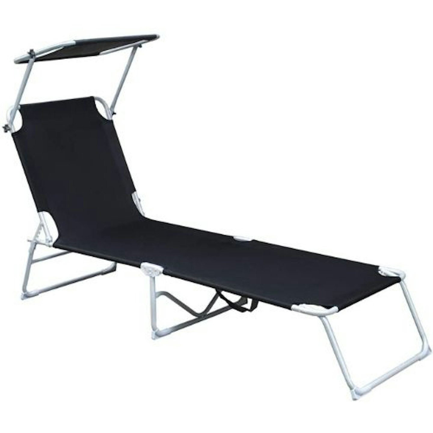 Sun Lounger with Adjustable Sunshade