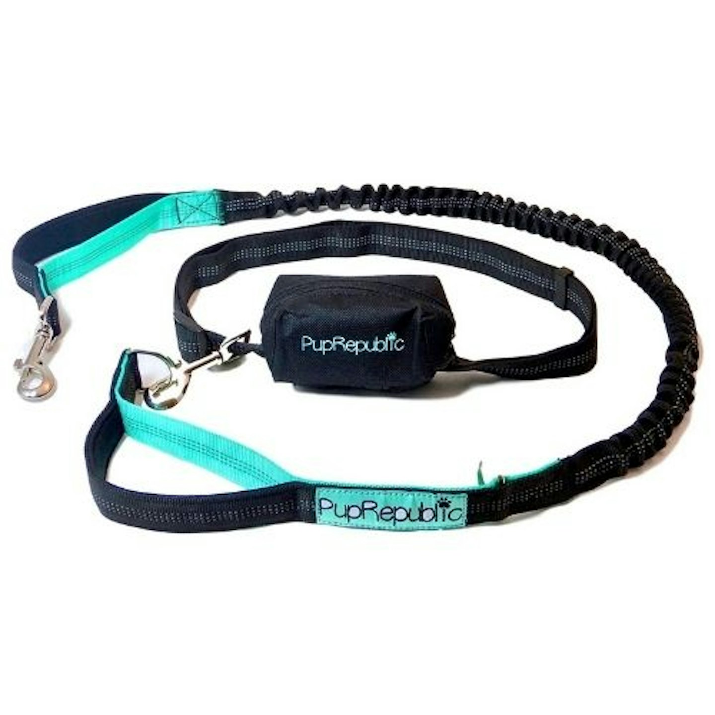 PupRebublic Hands Free Lead in Black and Blue