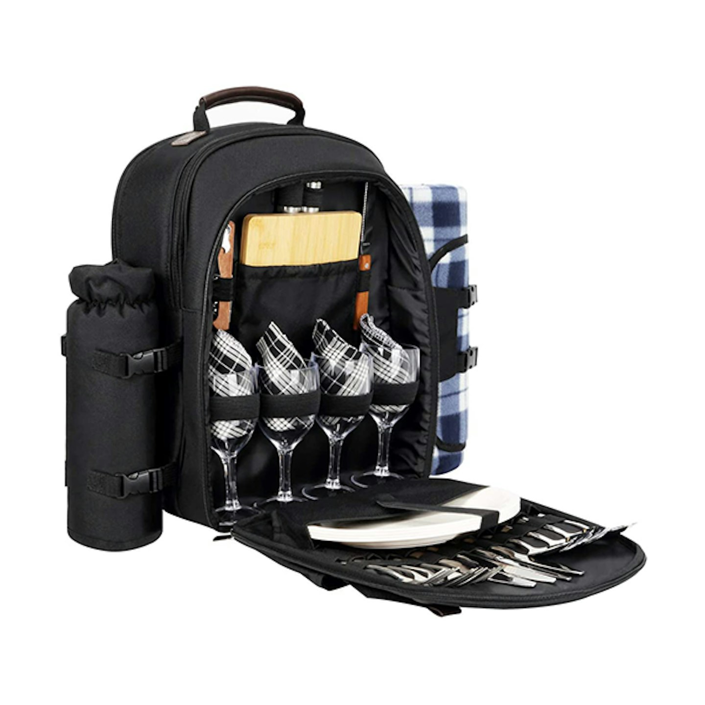 Sunflora Picnic Backpack for Four Person Set Pack