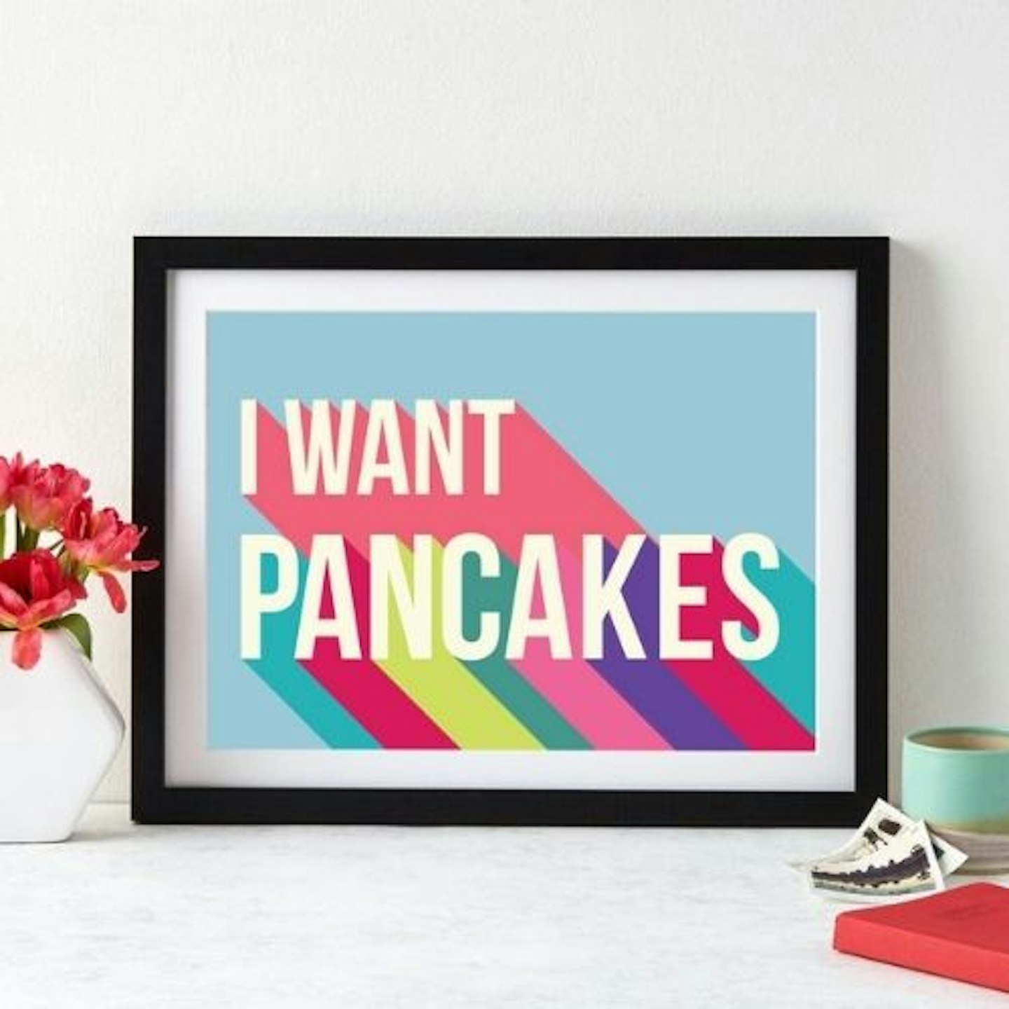I Want Pancakes Colourful Giclee Print