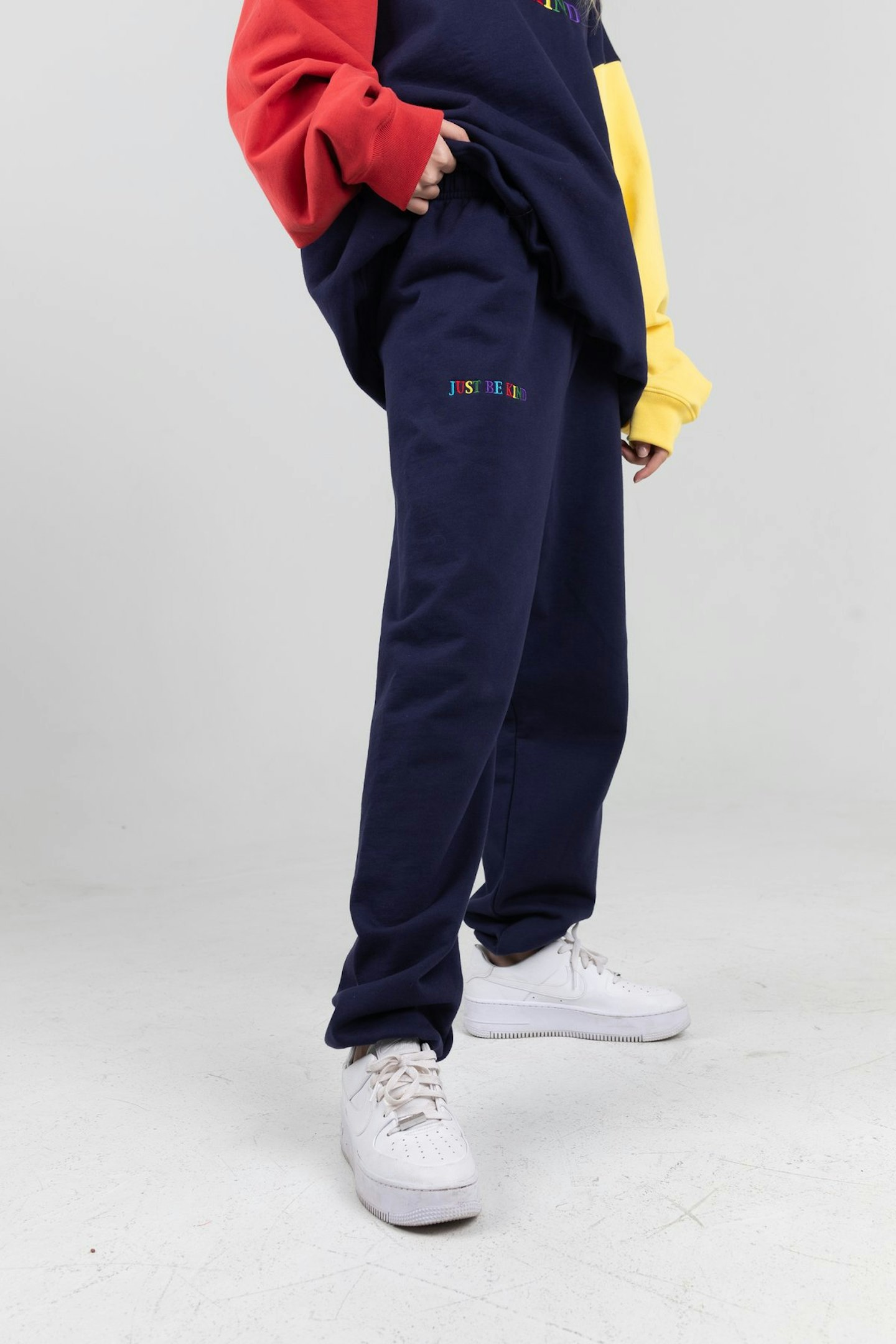 The Mayfair Group, Just Be Kind Navy Sweatpants, £65