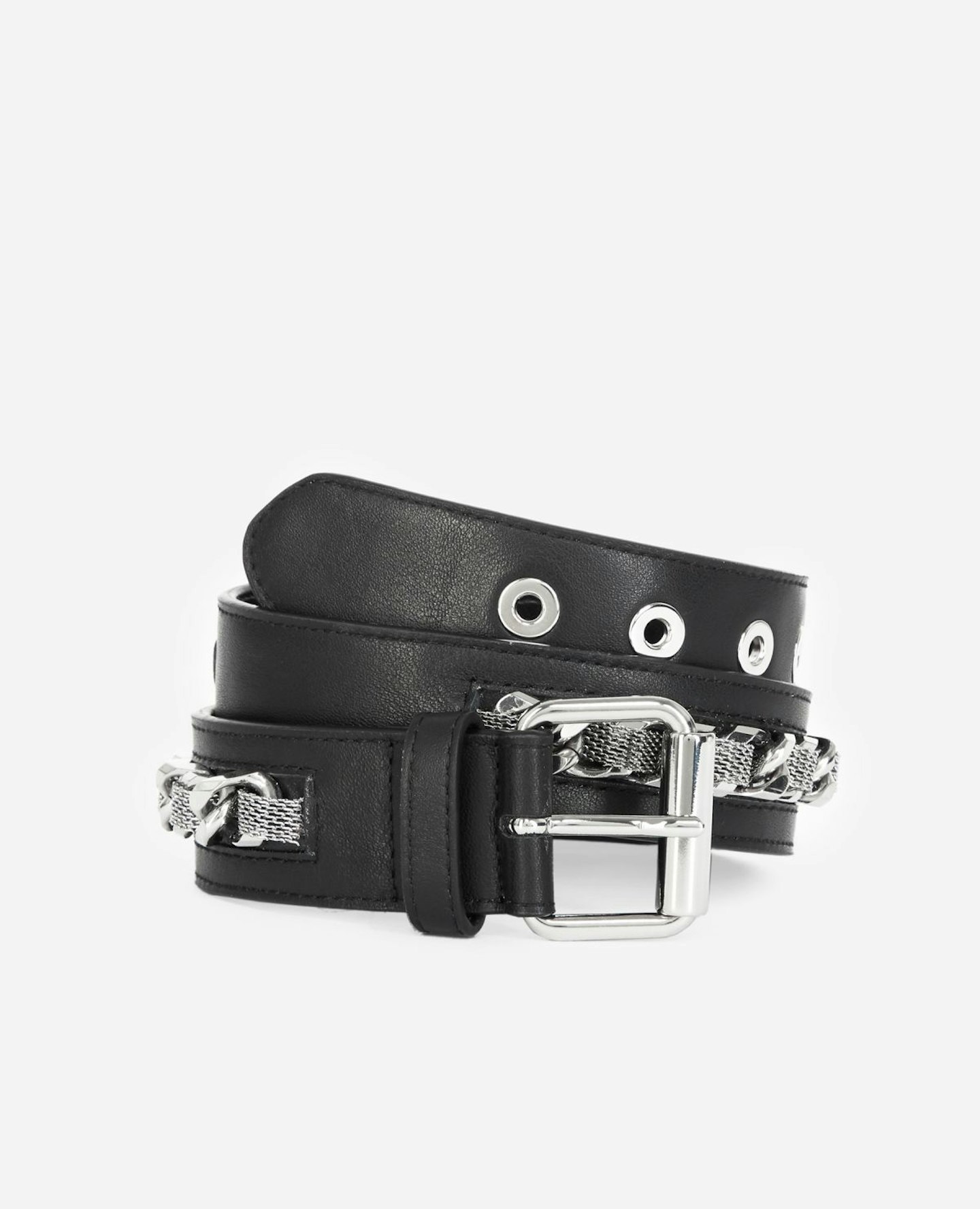The Kooples, Classic Leather Belt With Chain, £185