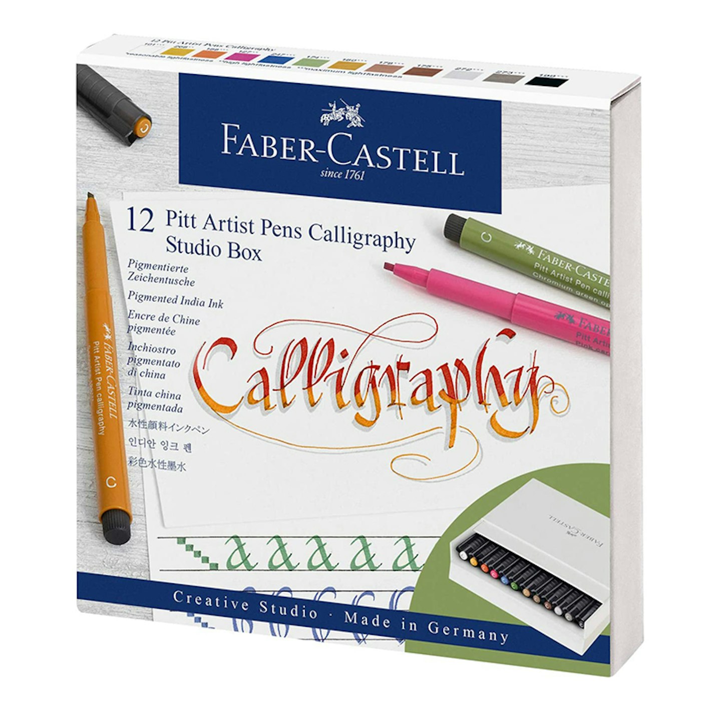 : Faber-Castell 12 Pens Calligraphy Studio Box