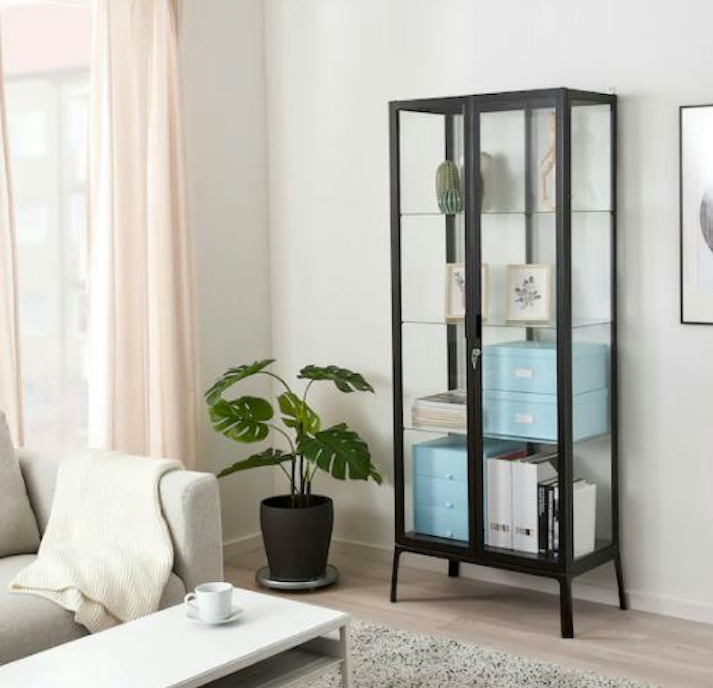 IKEA MILSBO glass-door cabinet