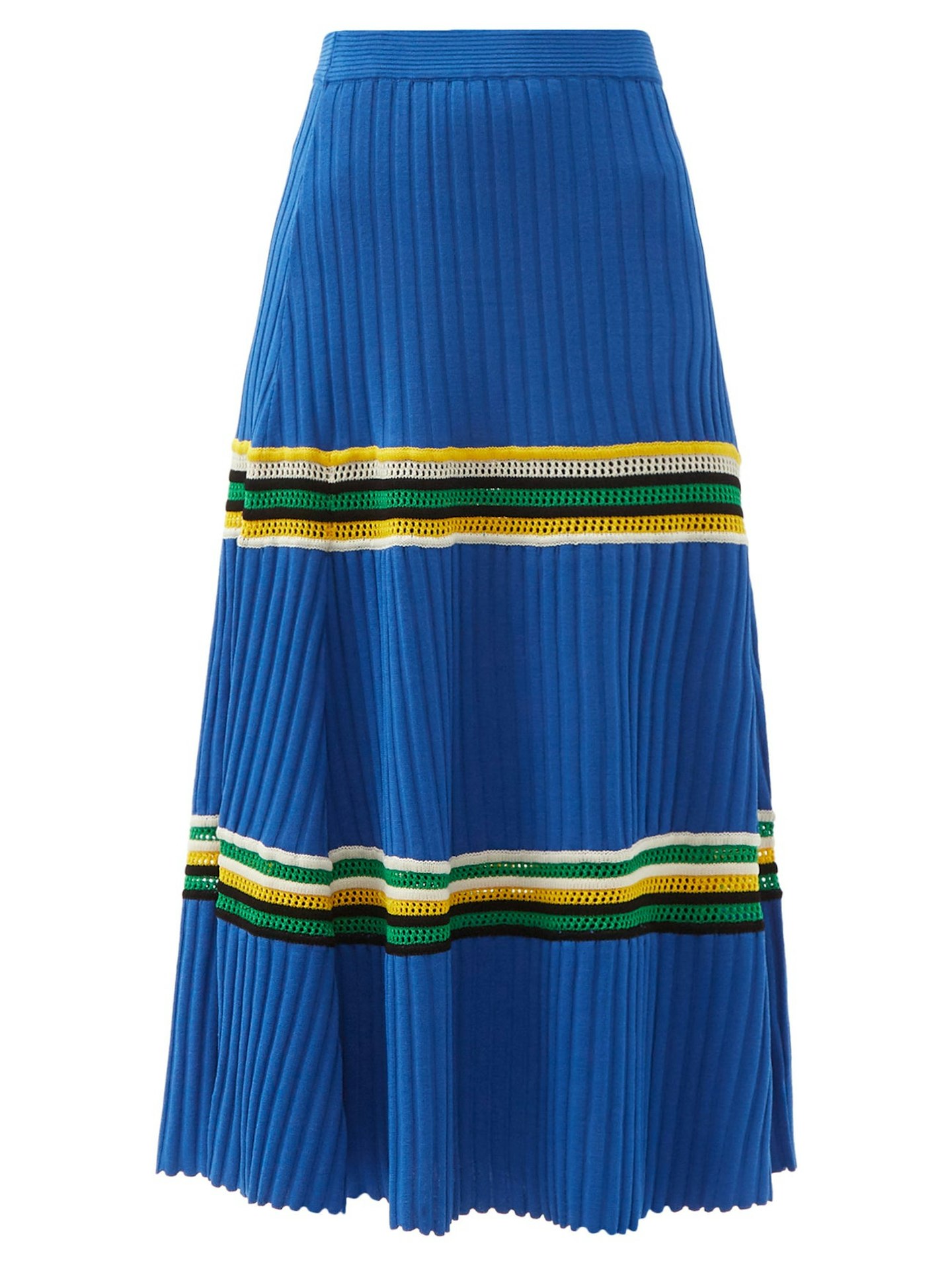 Wales Bonner, Saint Ann Crochet-Panel Rib-Knitted Skirt, £450