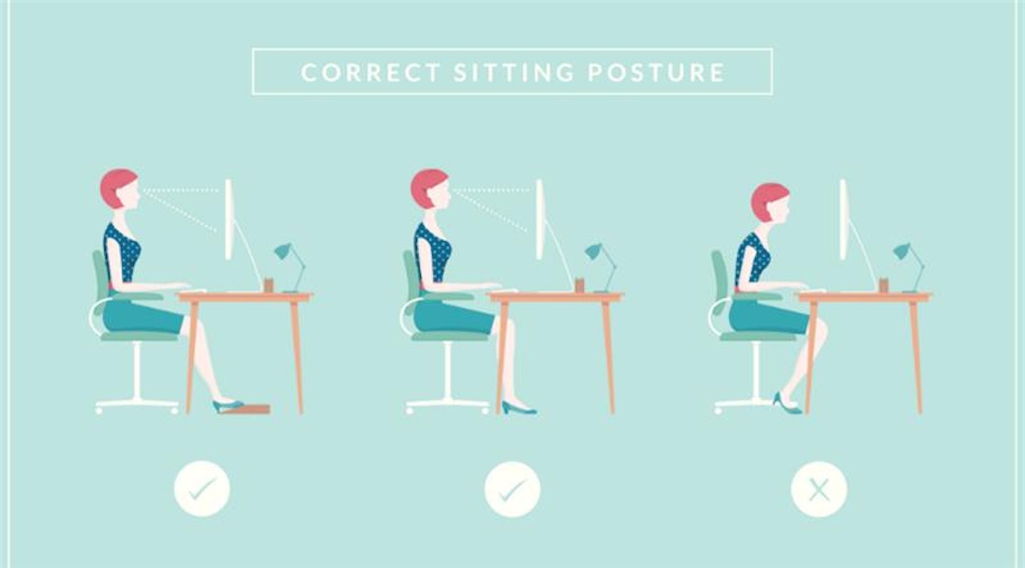 Correct desk posture