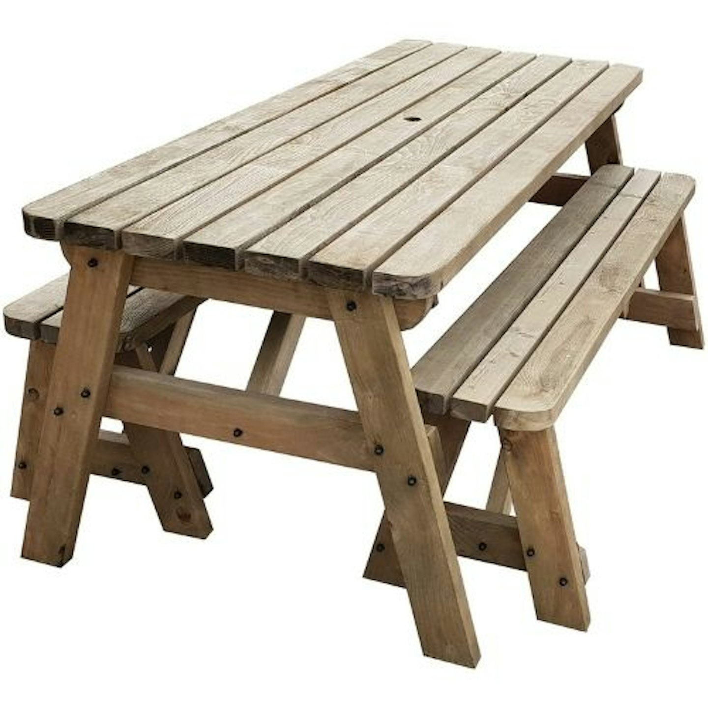 Victoria Compact Wooden Picnic Table and Benches Set