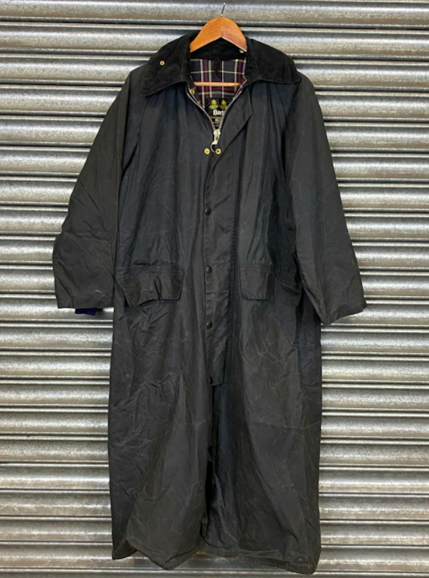 Barbour, Navy Blue Wax Coat, £85