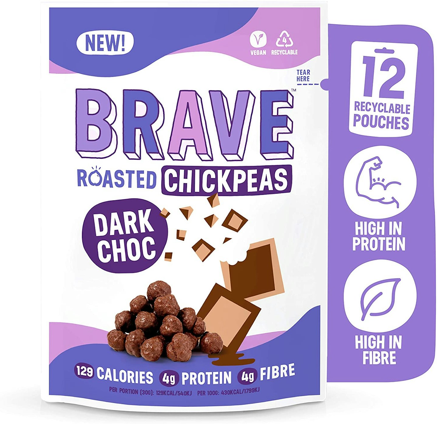 BRAVE Roasted Chickpeas Dark Chocolate