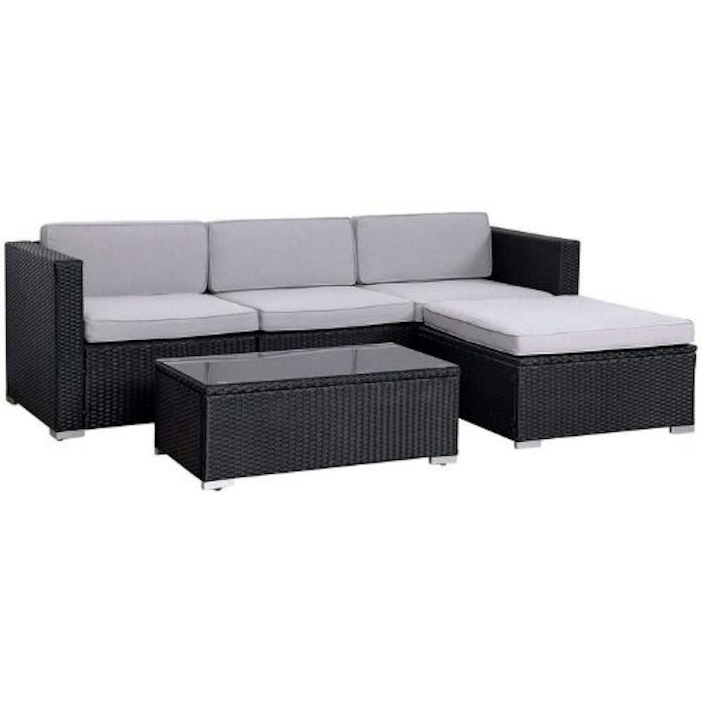 EVRE Rattan Outdoor 4 Seater California Sofa Set with Coffee Table