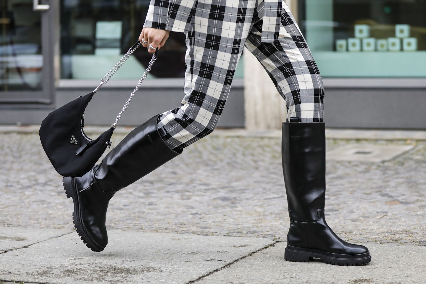 Knee-high boots are going nowhere according to street stylers