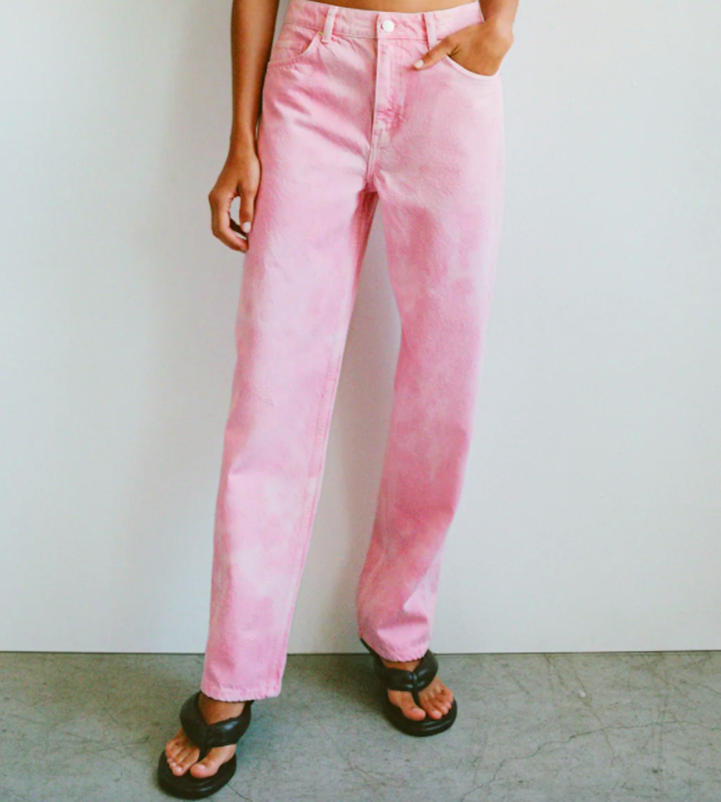 Zara, Full-Length Tie-Dye Wide-Leg Jeans, £29.99